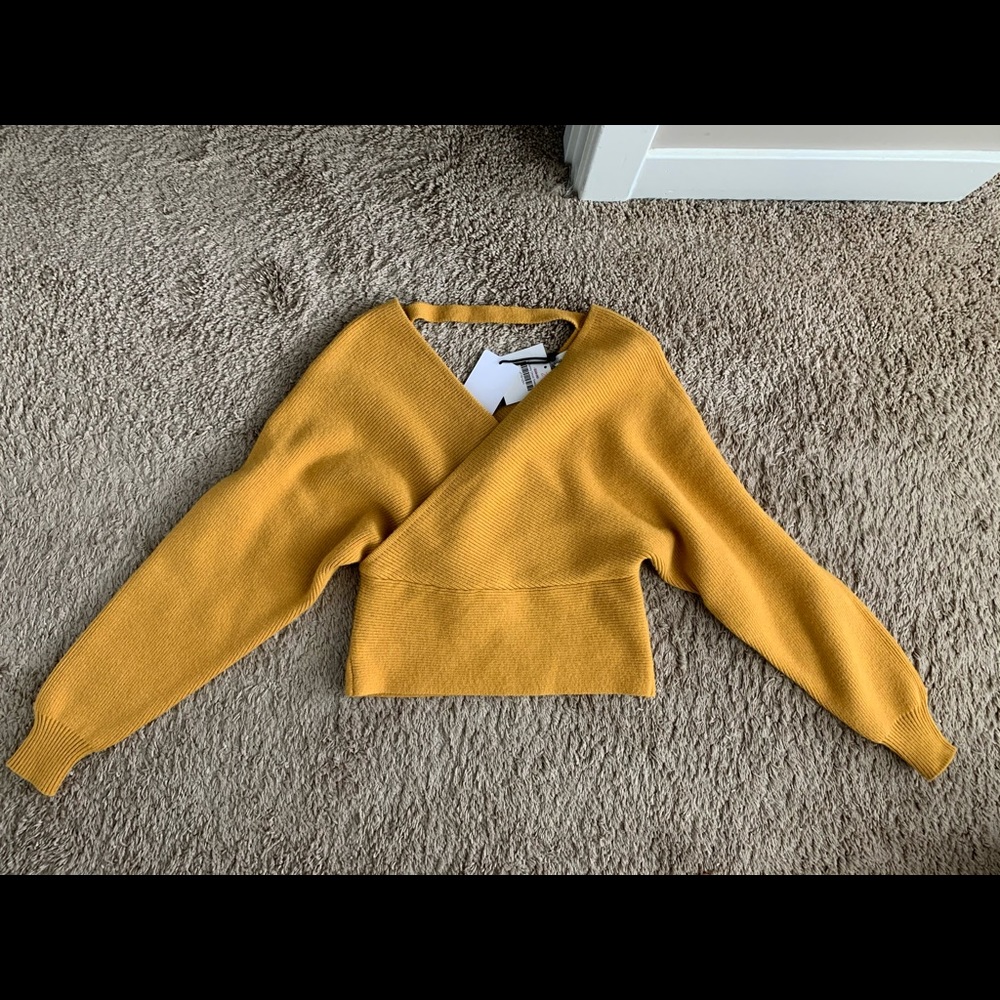 Cross back sweater NEW WITH TAGS